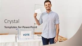  Presentation with vote - Theme with young-hispanic-man-smiling-confident background and a light gray colored foreground