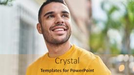  Presentation with confident - Presentation theme with young-hispanic-man-smiling-confident background and a  colored foreground