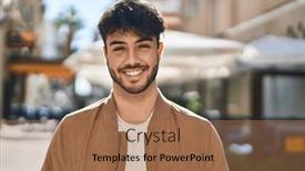  Presentation with confident - Presentation theme consisting of young-hispanic-man-smiling-confident and a coral colored foreground