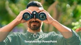  Presentation with new opportunity - PPT layouts having young-hispanic-man-smiling-happy background and a ocean colored foreground