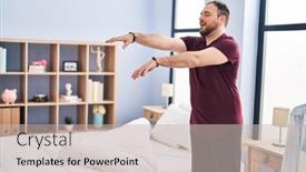  Presentation with hispanic culture - Presentation theme enhanced with young-hispanic-man-somnambulist-sleepwalking background and a  colored foreground