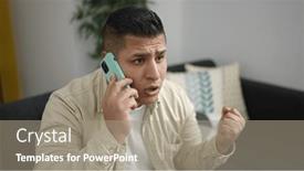  Presentation with speaking - Presentation with young-hispanic-man-speaking background and a gray colored foreground