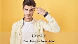  Presentation with skin infection - Presentation design featuring young-hispanic-man-standing-over background and a lemonade colored foreground