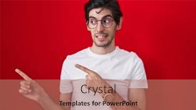  Presentation with hispanic - Slides featuring young-hispanic-man-standing-over background and a  colored foreground