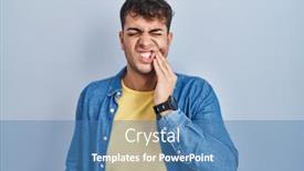  Presentation with dental radiology dentist and assistant - Presentation theme having young-hispanic-man-standing-over background and a teal colored foreground