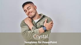  Presentation with self care - Presentation theme with young-hispanic-man-standing-over background and a gray colored foreground