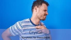  Presentation with injury - Presentation featuring young-hispanic-man-standing-over background and a light blue colored foreground