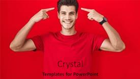  Presentation with great idea - Slides having young-hispanic-man-standing-over background and a dark gray colored foreground