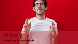  Presentation with hope - Theme having young-hispanic-man-standing-over background and a crimson colored foreground