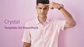  Presentation with skin infection - Presentation design consisting of young-hispanic-man-standing-over background and a lemonade colored foreground