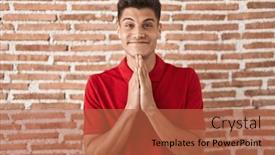  Presentation with forgiveness - Theme having young-hispanic-man-standing-over background and a red colored foreground