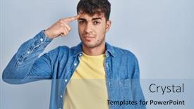  Presentation with skin infection - Theme having young-hispanic-man-standing-over background and a light blue colored foreground