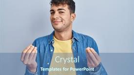  Presentation with payment - PPT theme with young-hispanic-man-standing-over background and a ocean colored foreground