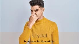  Presentation with bad breath - Presentation featuring young-hispanic-man-standing-over background and a gold colored foreground