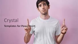  Presentation with upset - Presentation design featuring young-hispanic-man-standing-over background and a lemonade colored foreground