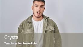  Presentation with open bible over grunge sandstone - Slides with young-hispanic-man-standing-over and a gray colored foreground