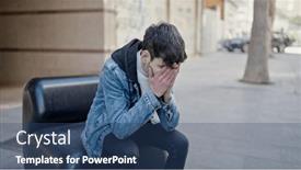  Presentation with man sitting bench - 