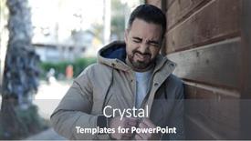  Presentation with heart attack - Presentation consisting of young-hispanic-man-suffering-heart background and a gray colored foreground