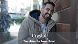  Presentation with heart attack - Theme enhanced with young-hispanic-man-suffering-heart background and a gray colored foreground