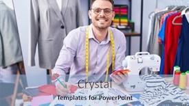  Presentation with man and woman divorce drawing - Theme consisting of young-hispanic-man-tailor-drawing background and a light blue colored foreground