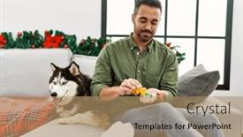  Presentation with dog christmas - 