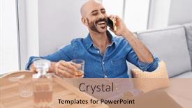  Presentation with whisky - Presentation having young-hispanic-man-talking background and a coral colored foreground