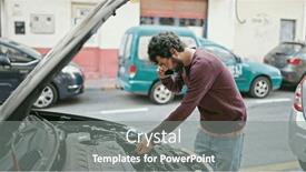  Presentation with smartphone - PPT layouts featuring young-hispanic-man-talking background and a  colored foreground