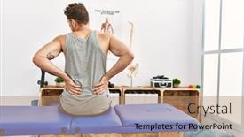  Presentation with injury - Theme featuring young-hispanic-man-touching-injury background and a coral colored foreground