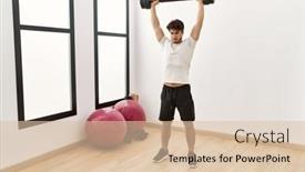  Presentation with training - Theme enhanced with young-hispanic-man-training background and a lemonade colored foreground