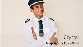  Presentation with airplane pilot - Presentation design featuring young-hispanic-man-wearing-airplane background and a lemonade colored foreground