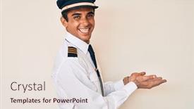  Presentation with airplane pilot - Slide deck featuring young-hispanic-man-wearing-airplane background and a lemonade colored foreground