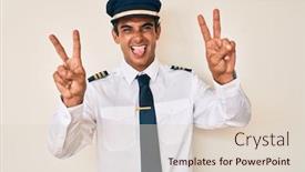  Presentation with airplane pilot - Amazing presentation theme having young-hispanic-man-wearing-airplane backdrop and a lemonade colored foreground