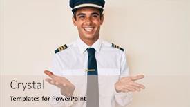  Presentation with airplane pilot - Beautiful PPT layouts featuring young-hispanic-man-wearing-airplane backdrop and a lemonade colored foreground