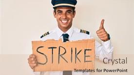 Presentation with airplane pilot - Theme having young-hispanic-man-wearing-airplane background and a coral colored foreground