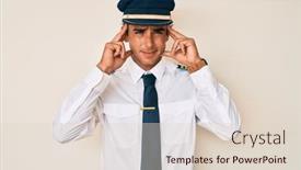  Presentation with airplane pilot - Audience pleasing PPT layouts consisting of young-hispanic-man-wearing-airplane backdrop and a lemonade colored foreground