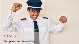  Presentation with airplane pilot - Cool new slide deck with young-hispanic-man-wearing-airplane backdrop and a lemonade colored foreground