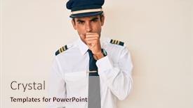  Presentation with airplane pilot - Presentation having young-hispanic-man-wearing-airplane background and a lemonade colored foreground