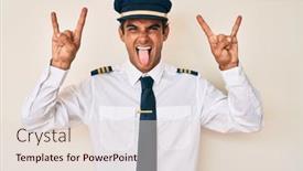  Presentation with rock star - Beautiful PPT theme featuring young-hispanic-man-wearing-airplane backdrop and a lemonade colored foreground