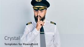  Presentation with airplane pilot - PPT theme consisting of young-hispanic-man-wearing-airplane background and a lemonade colored foreground