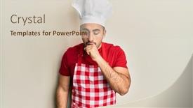  Presentation with health-care - Presentation theme consisting of young-hispanic-man-wearing-baker background and a lemonade colored foreground