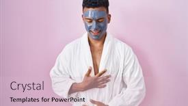  Presentation with face mask - Theme enhanced with young-hispanic-man-wearing-beauty background and a lemonade colored foreground