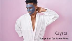  Presentation with face pain - Presentation featuring young-hispanic-man-wearing-beauty background and a  colored foreground