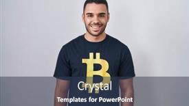  Presentation with bitcoin - Theme featuring young-hispanic-man-wearing-bitcoin background and a  colored foreground