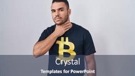  Presentation with sore throat - Presentation theme featuring young-hispanic-man-wearing-bitcoin and a ocean colored foreground