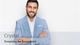  Presentation with young man wearing a hat - Colorful slide set enhanced with young-hispanic-man-wearing-business backdrop and a  colored foreground