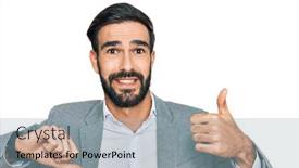  Presentation with young business man - Amazing PPT theme having young-hispanic-man-wearing-business backdrop and a light blue colored foreground