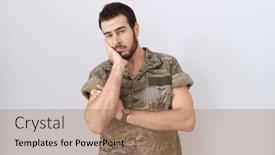  Presentation with depression - Presentation theme with young-hispanic-man-wearing-camouflage background and a coral colored foreground