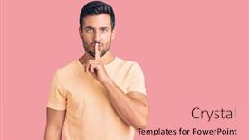  Presentation with secret - Presentation featuring young-hispanic-man-wearing-casual background and a coral colored foreground