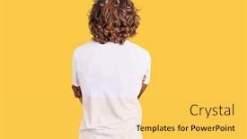  Presentation with tshirt - Theme having young-hispanic-man-wearing-casual background and a yellow colored foreground