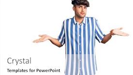  Presentation with clothes - Colorful PPT theme enhanced with young-hispanic-man-wearing-casual backdrop and a white colored foreground